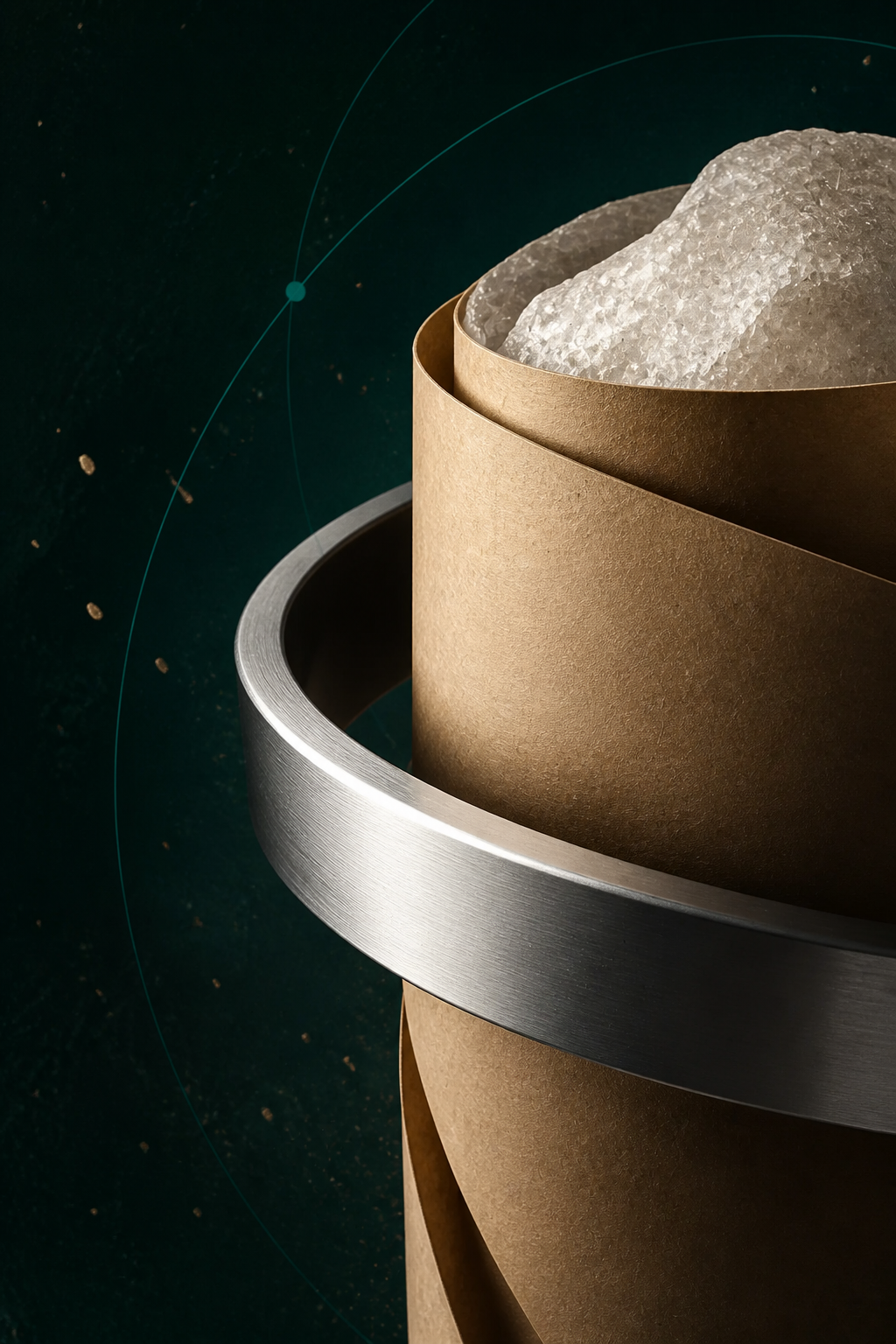 Abstract fibre, steel and mineral composition