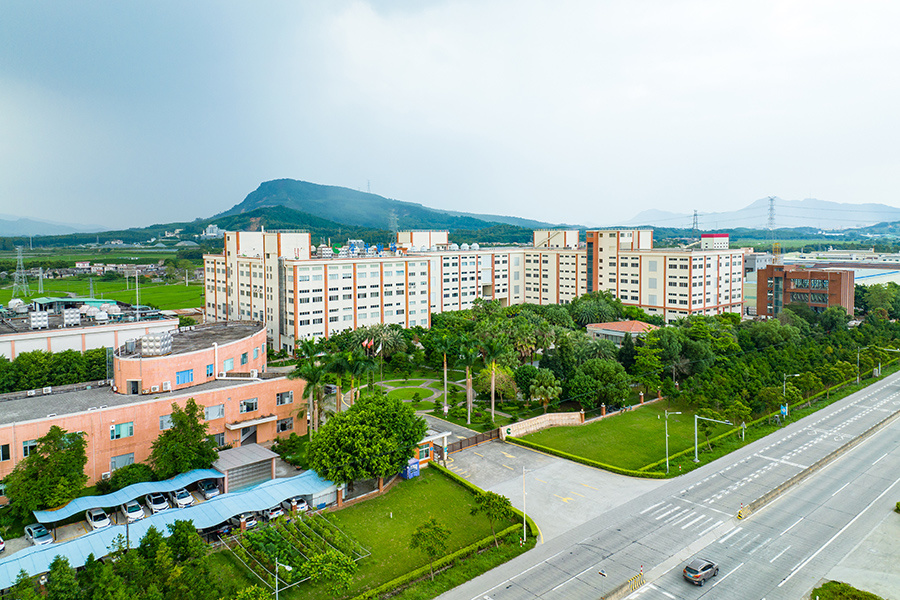 Aerial view of the manufacturer campus